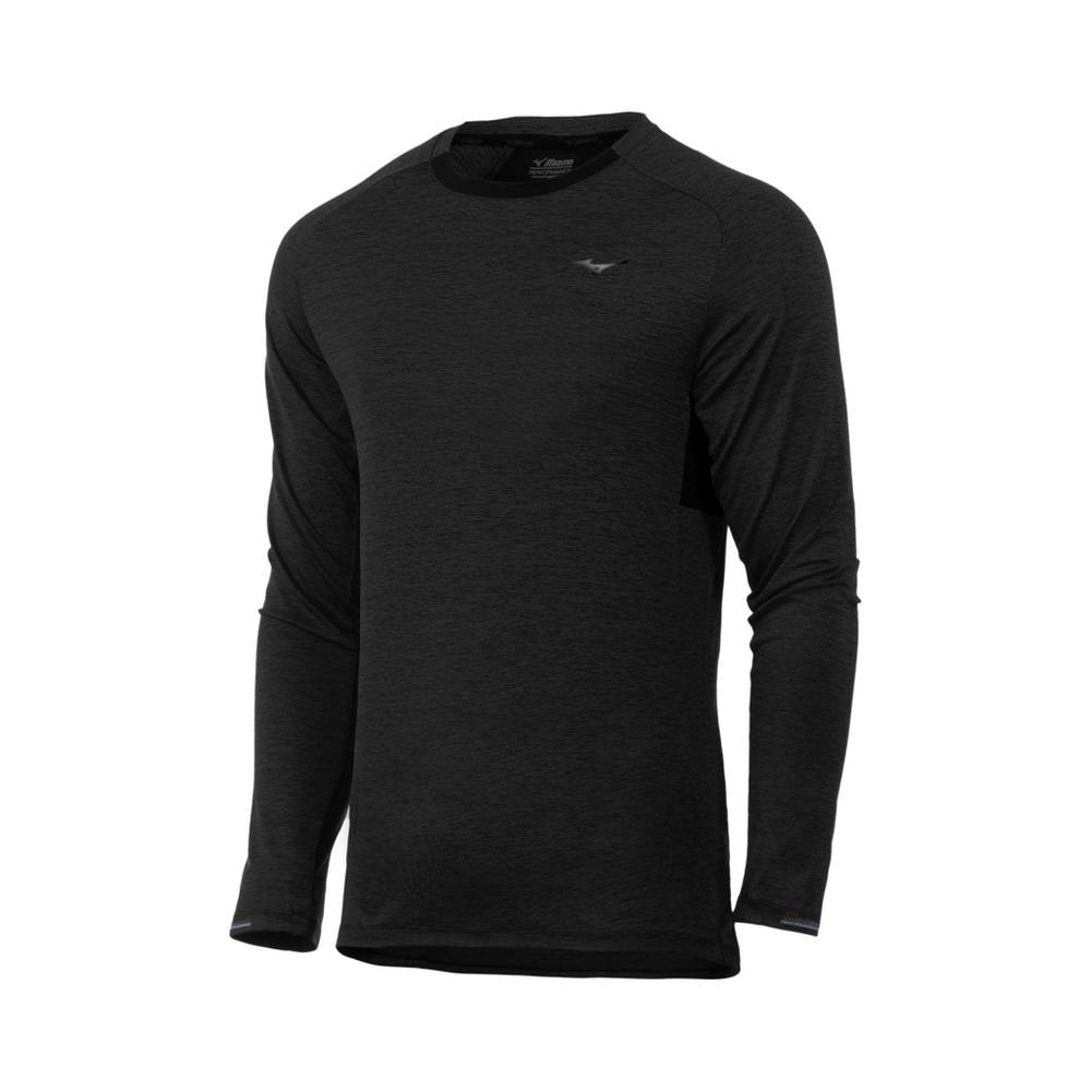 Sudaderas Mizuno Alpha Long Sleeve Hombre Negras Comprar FSVQ-34956